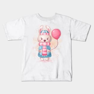 Rabbit with air balloon Kids T-Shirt